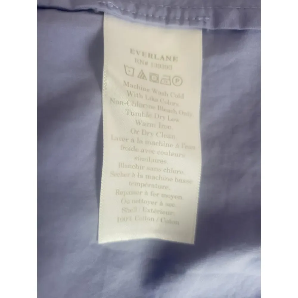 Everlane The Poplin Slip Dress in Cornflower Blue Size 12